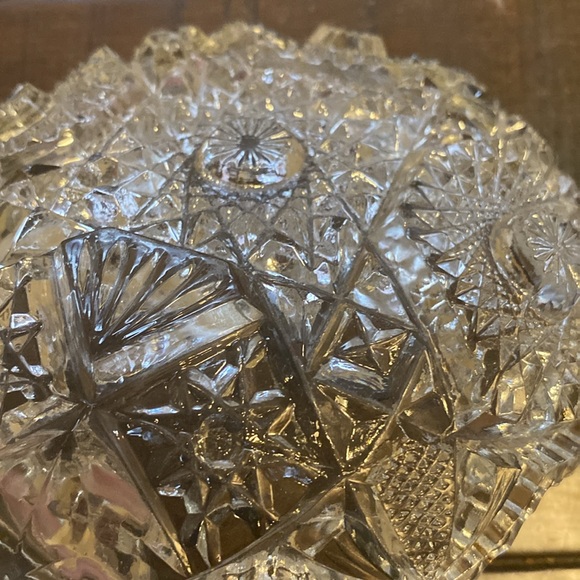 Depression Glass Bowl Cut Glass Dish - Picture 6 of 9